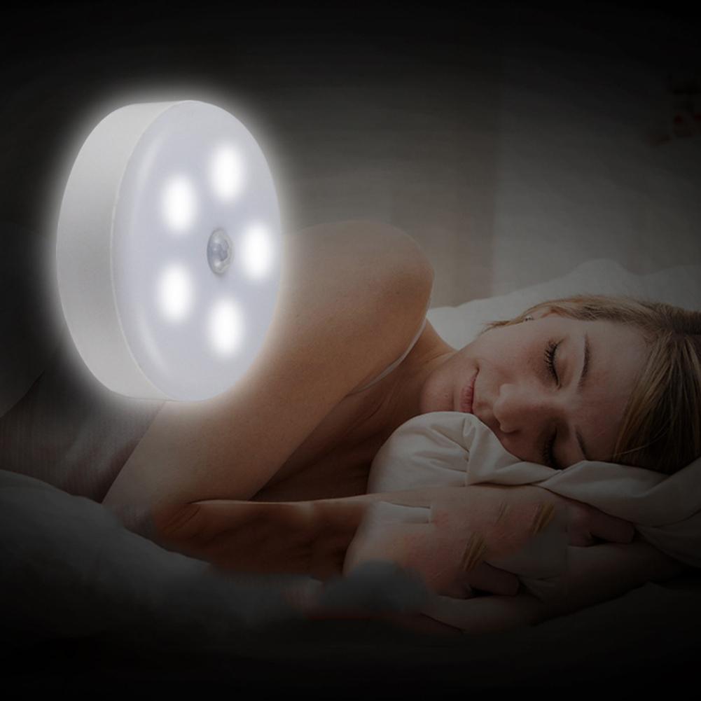 Menselijk Lichaam Inductie Lamp Plastic Ronde Sensor Led Night Lamp Emergency Wit Licht Voor Woonkamer Gang Kelder