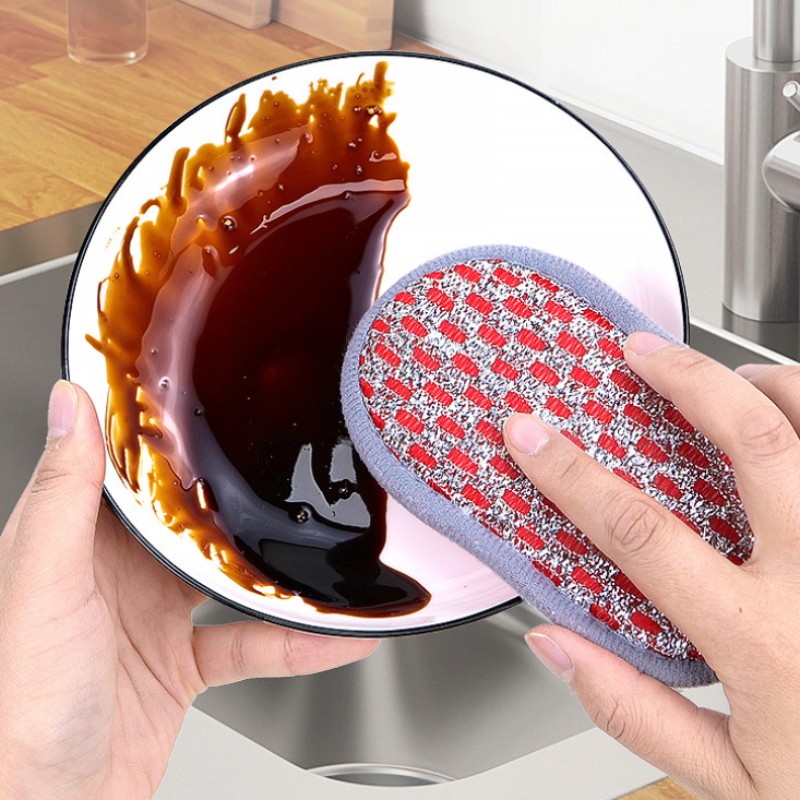 Afwasspons Dubbelzijdige schoonmaaksponzen Huishoudelijke schuursponsjes Keuken Multifunctionele gerechten Potvlekken Scrubsponzen