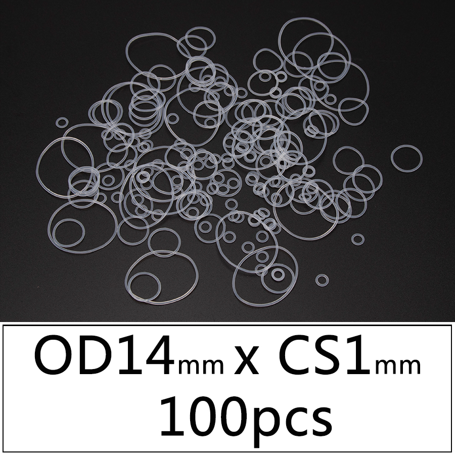 100 stück vmq silikon-dichtungsringe, weiße dichtungsringe, unterlegscheiben  s97  od 6mm-30mm cs 1mm diy-zubehörteile: Bg14 x 1 x 100
