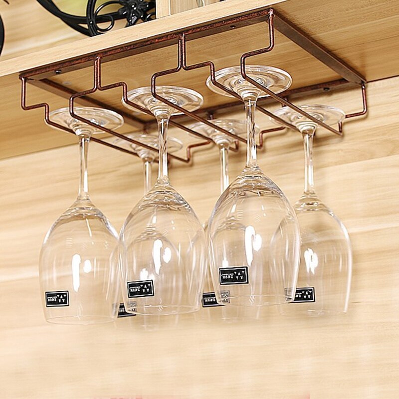 Right-angle upside-down wine glass holder Kitchen upside-down glass holder Home wine cabinet bar hanging cup holder