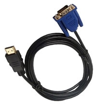 1M Hdmi Naar Vga D-SUB Male Video Adapter Kabel Lead Voor Hdtv Pc Computer Screen Q