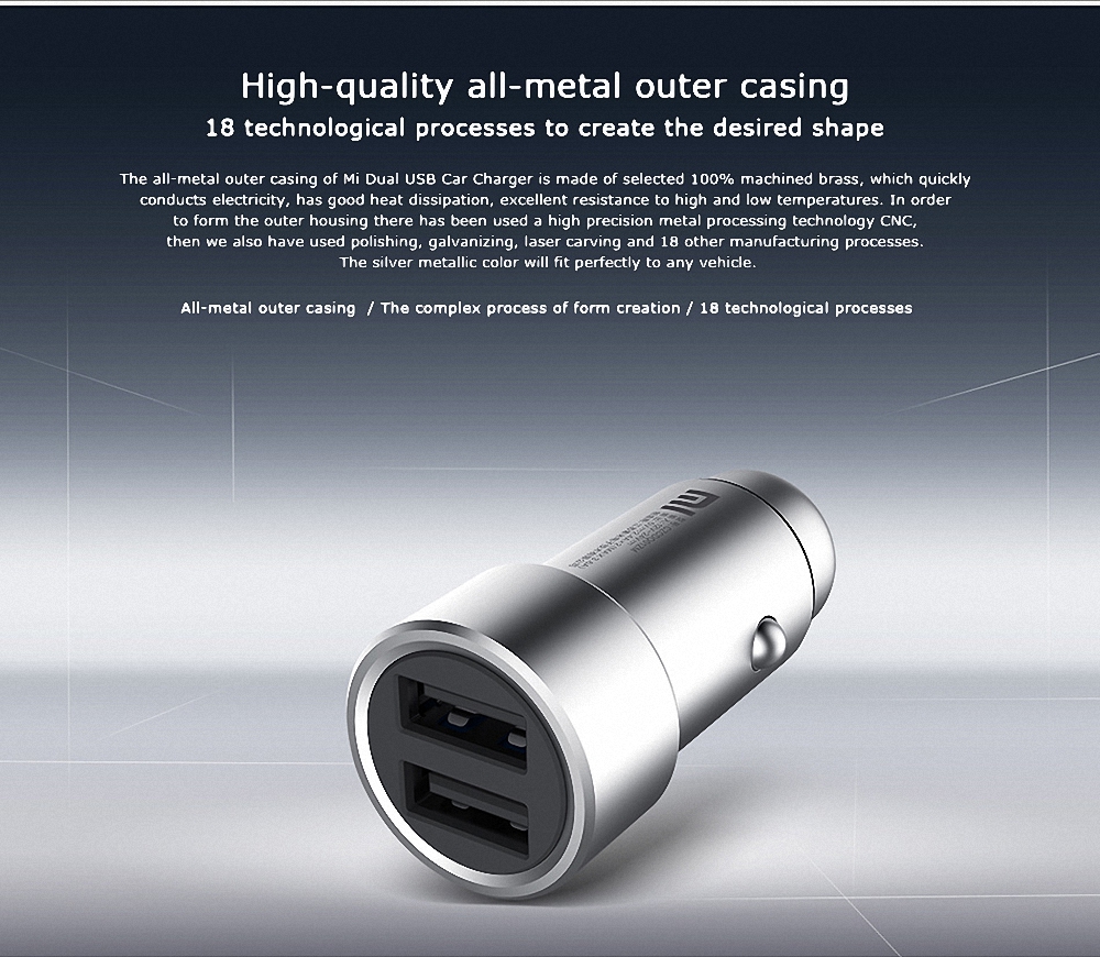 Original Xiaomi Car Charger Dual USB Fast Charging Universal Mi Car Charger with Magnetic cable For Most Phones Tablet PC