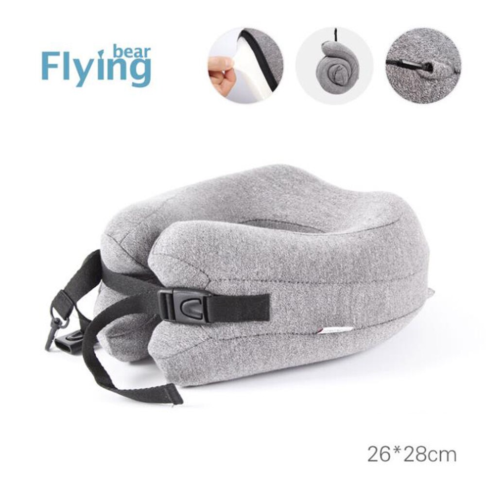 Travel Pillow–Memory Foam Neck Travel Pillows for Airplanes Trains Offices and Home,Neck and Head Support Pillow Sleeping Rest: Light Grey
