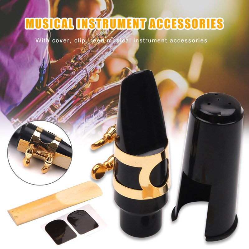 Altsaxofoon Mondstuk Kit met Cap Metalen Ligatuur Reed Muziekinstrument Accessoires ALS88