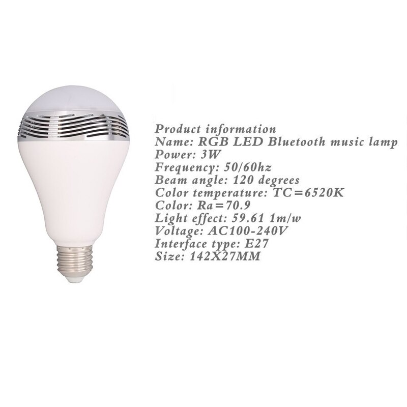 APP Intelligente RGB LED Lamp Bluetooth Smart Verlichting Lamp Kleurrijke Dimbare Speaker Gloeilamp Met Afstandsbediening, plafond KTV