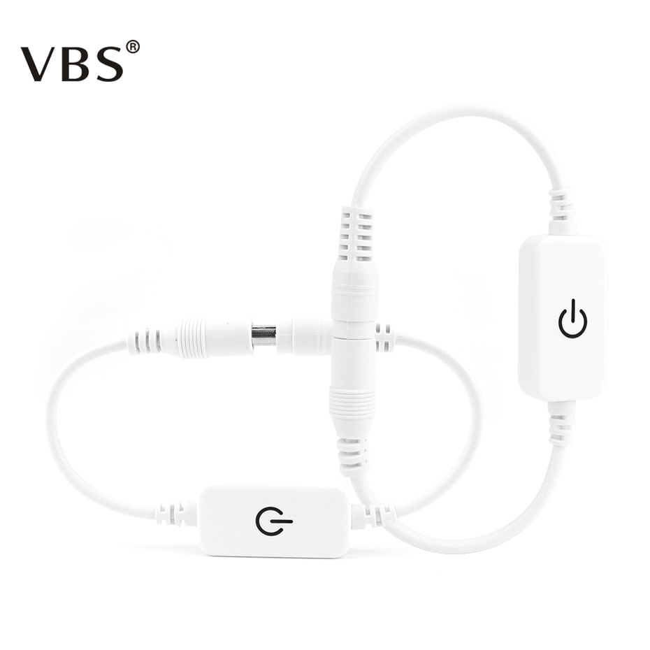 Berøringssensor av/på-bryter trinnløs dimbar lysbryter lysstyrkejustering dimmerkontroller for led stripelampe  dc 12v-24v