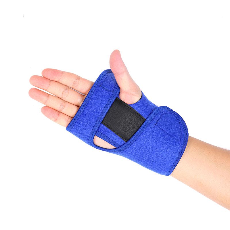 Bandage ortopædisk håndbøjle håndledsstøtte fingerskinne karpaltunnelsyndrom: Blå højre hånd