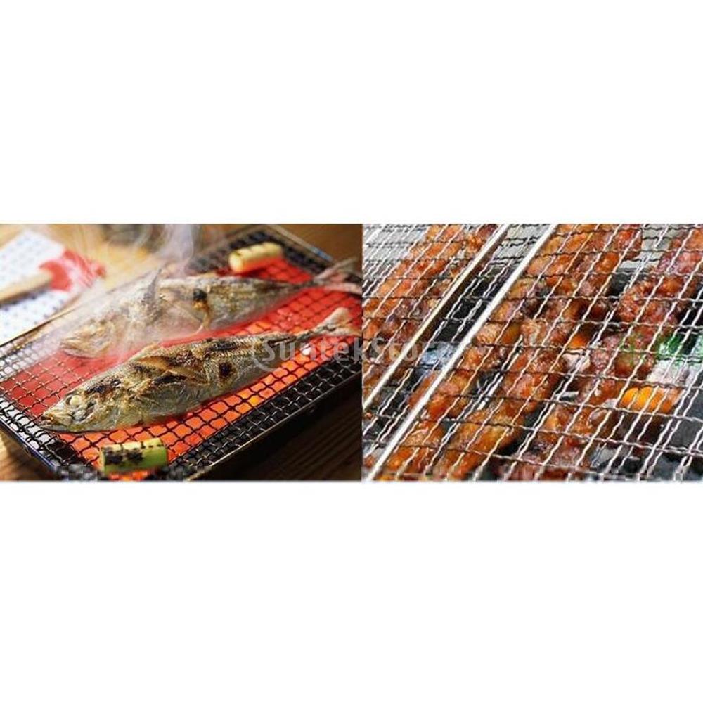 Portable Stainless Steel BBQ Barbecue Grilling Basket for Fish ,Vegetables