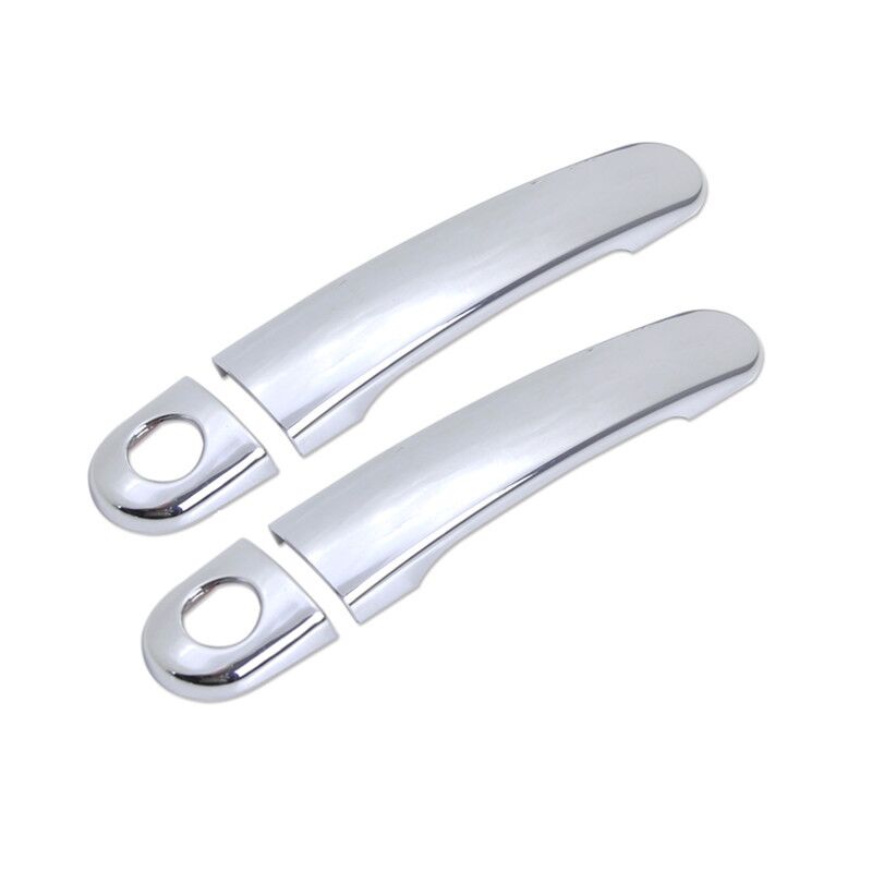 Cubiertas de manija de puerta de coche, accesorios de pegatinas de estilo para Seat Leon MK2 1P FR + Cupra 2006 ~ , de fibra de carbono cromado: model 8