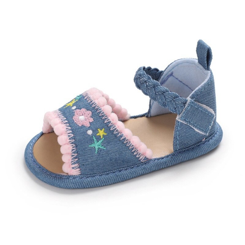 été bébé enfant filles fleurs imprimer respirant en cuir anti-dérapant sandales à semelles souples enfant en bas âge fille chaussures: NL / 13-18 mois