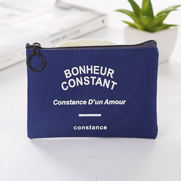 Unisex Canvas Key Card Portemonnee Mini Portemonnee Pouch Canvas Kleine Tas Rits Portemonnee Kaarthouder Portemonnee Vier Kleuren: Type D