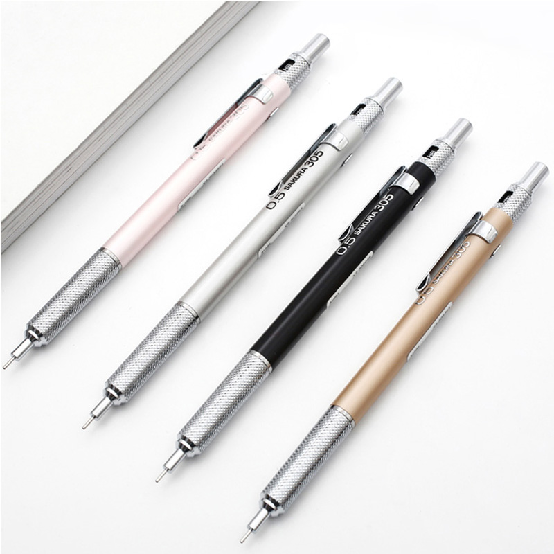 SAKURA-lápiz automático para dibujo de flores de cerezo, 1 unidad, XS-305, 0,3/0,5mm, de plomo continuo