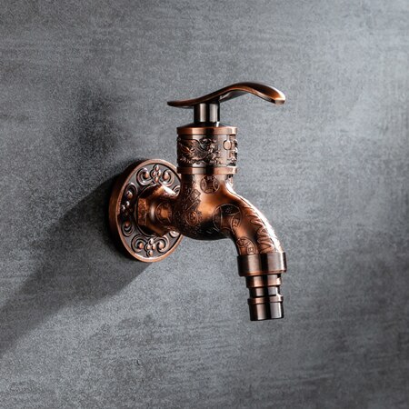 y al por menor, grifo antiguo de aleación de Zinc tallado para pared, grifo Retro decorativo para jardín al aire libre, fregona para máquinas, grifo: Mci-B051