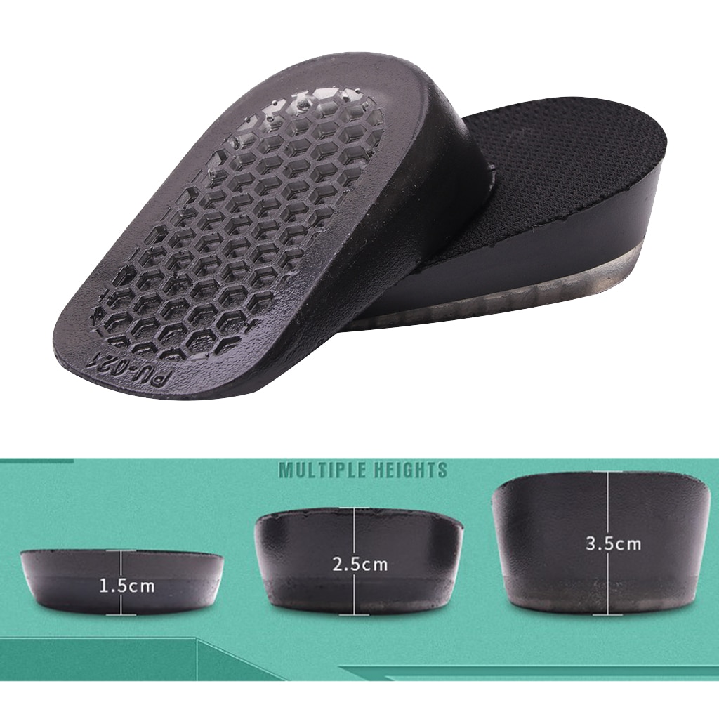 Øge højden sko indlæg indlægssåler hæl løfter puder justerbar skåret sko hæl indsats højere unisex trædepuder 1.5cm 2.5cm 3.5cm