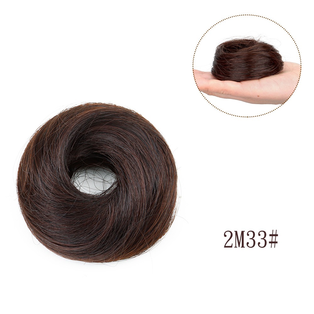 Moño sintético, pieza de pelo, extensión de moño recto, Mini banda de goma, moño para el pelo, peluca de Donut, accesorio, moño Updo