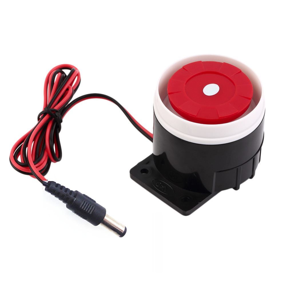 Mini Wired Alarmsirene Hoorn 12V 110dB Mini Buzz SFB-55 Voor Huis Alarm Beveiligingssysteem House Office Beschermen Sensoren