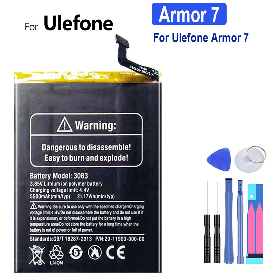 5500mAh Battery For Ulefone Armor 7 Armor7