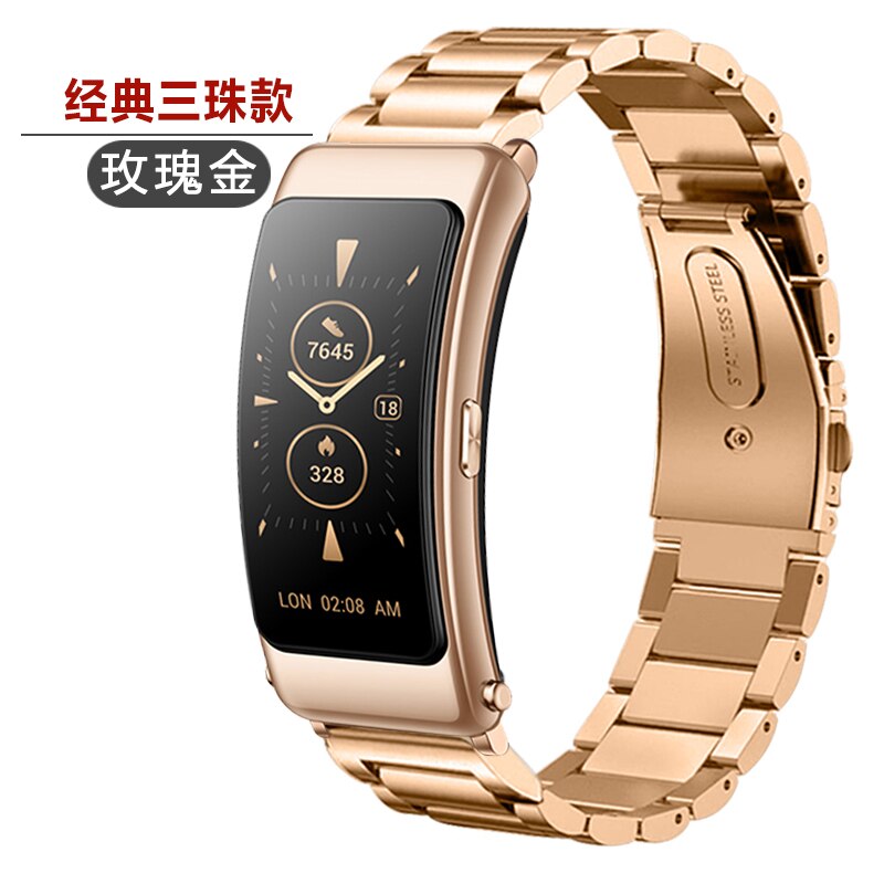 Metall strap Für Huawei talkBand B6 Strap B6 B3 uhr 16mm Edelstahl strap für huawei B6 band Armband zubehör correa