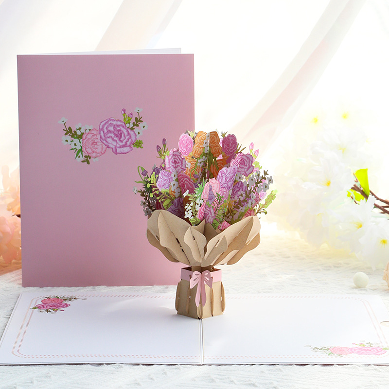 Tarjeta 3D para el día de la madre, tarjetas de felicitación de Acción de Gracias, para el día de la madre