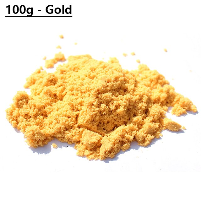 100g/Set Sand Glue for Slime Clay Novelty Beach Toys Sand Model Clay Dynamic Moving Magic Sand Toys for Children Christmas: 100g-Gold Sand