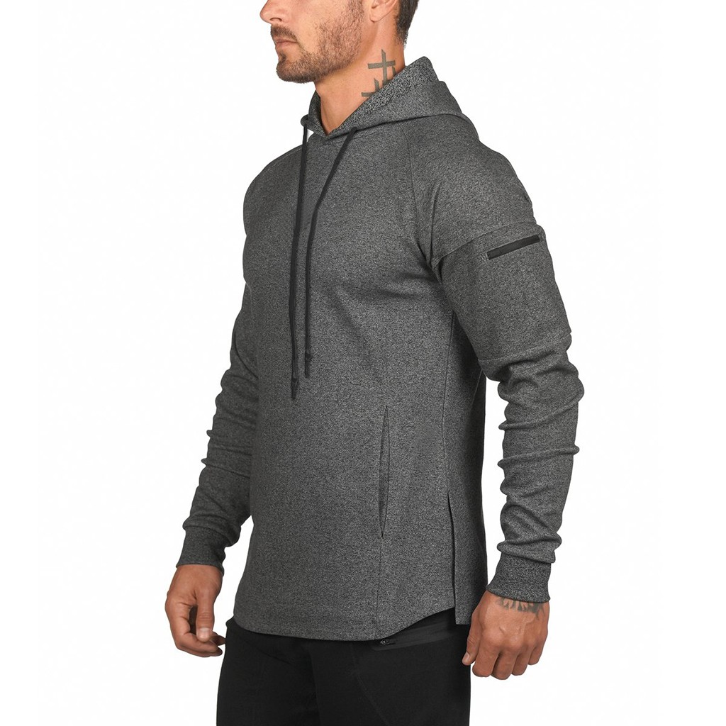 Men's Hoodie Sweatshirt - Breathable - Gym Training Fitness Bodybuilding - Zipper Pullover