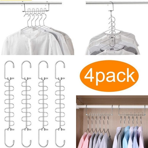 multifunktionale Magie Kleider Hängen Kette Metall Kleidung Schrank KleiderbüGel Hemden Ordentlich KleiderbüGel Sparen Raum Kleidung Veranstalter