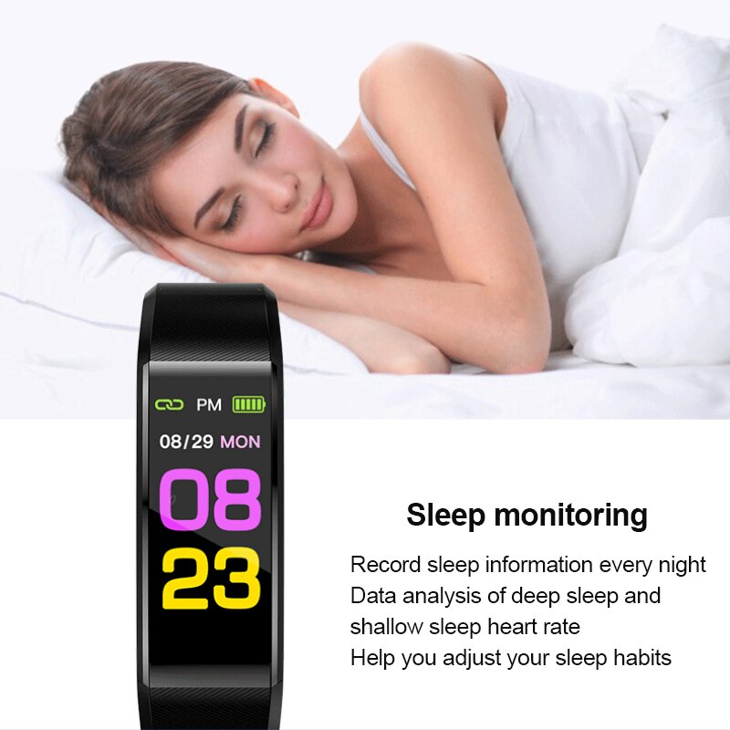 Smart Band - Body Temp, Heart Rate, Blood Pressure Monitor - Bluetooth Fitness Tracker Watch