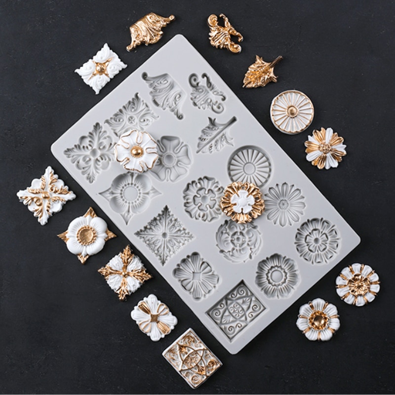 Europese Reliëf Gem Sieraden Siliconen Mal Voor Fondant Cake Decorating, Cupcakes, Sugarcraft, Snoepjes, Klei Bakvormen Gereedschap