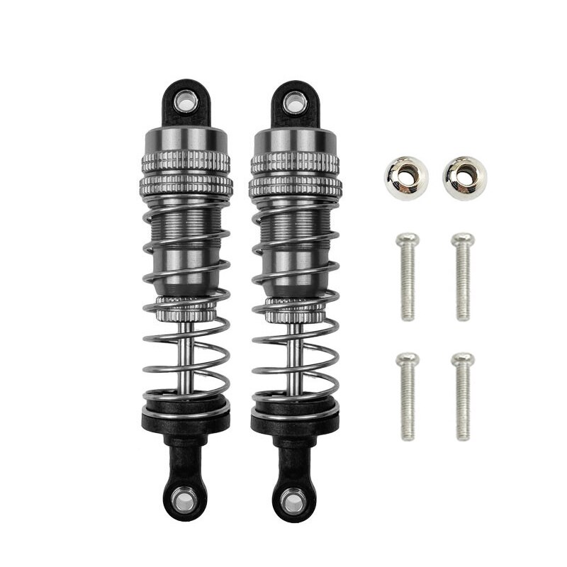 Amortiguador lleno de aceite de Metal para coche RC, delantero y trasero Universal para WLtoy 1/14 144001 1316 Piezas de camiones de curso corto de pista: Blanco