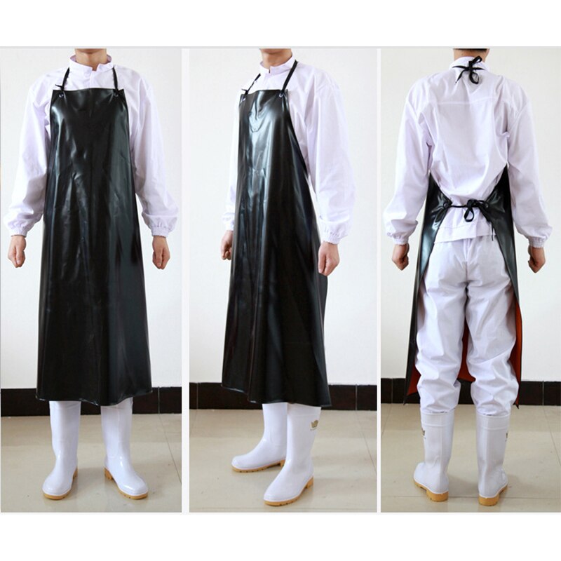 Dubbele Lagen Verdikte Schort Keuken Waterdicht Vinyl Schort Chemische Slip Pvc Schorten Voor Afwassen Vissen Lab Werk
