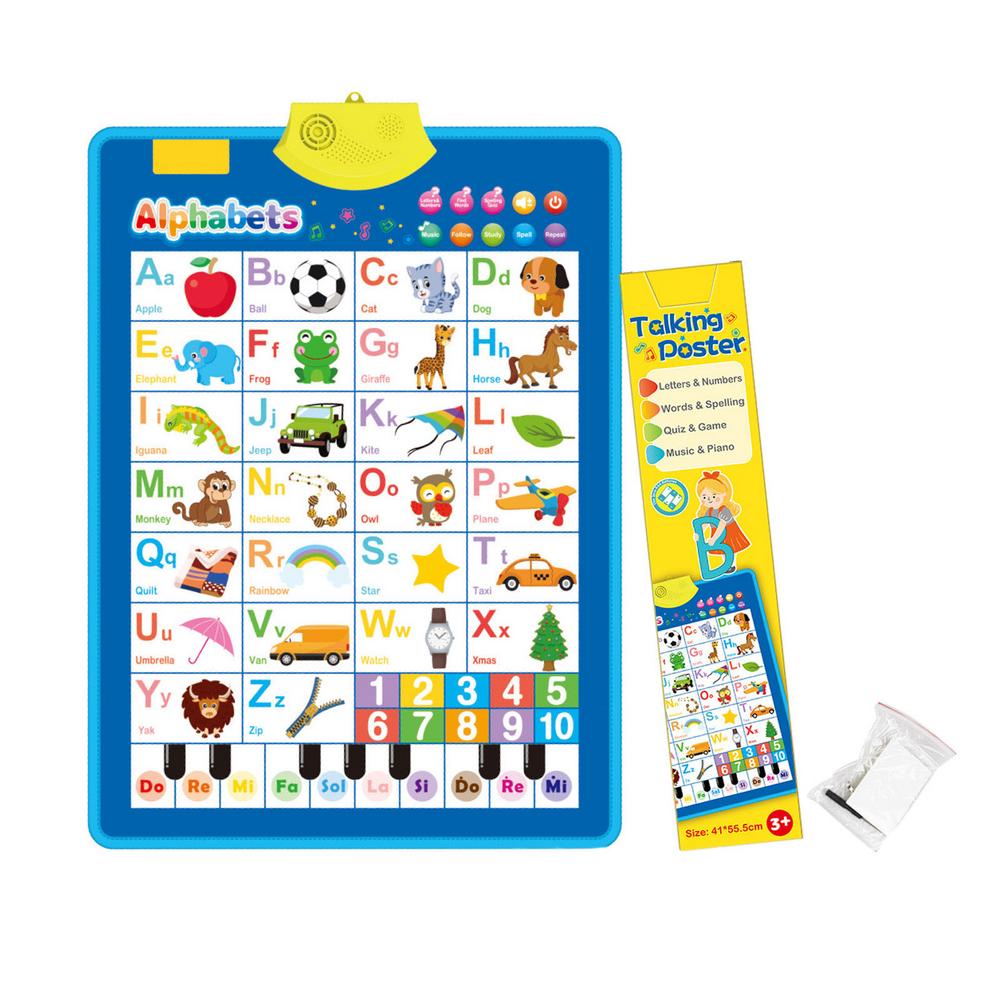 Preschool Educational Interactive Learning Poster Alphabet Wall Chart For Toddlers And Kids