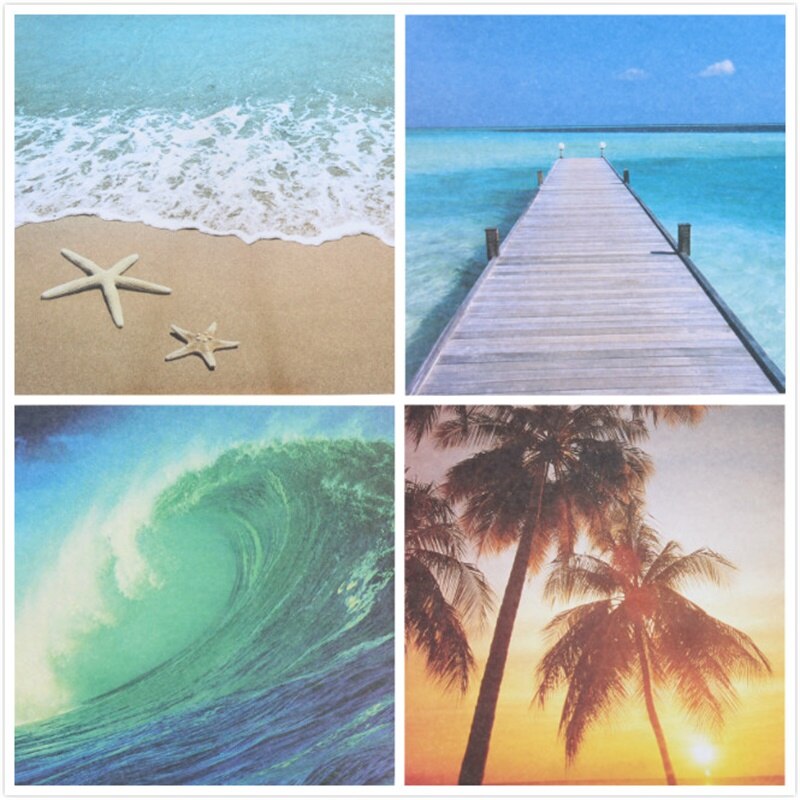 KSCRAFT 24pcs Single-sided Printed Marine Style Pattern Papercraft art Paper Handmade Scrapbook