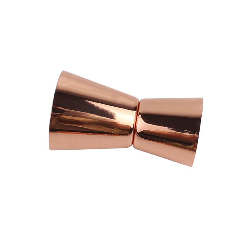 Rostfritt stål cocktail mätning dryck sprit mått kopp dubbel jigger mått bar tillbehör verktyg bar mått: Roséguld 15 x 30ml