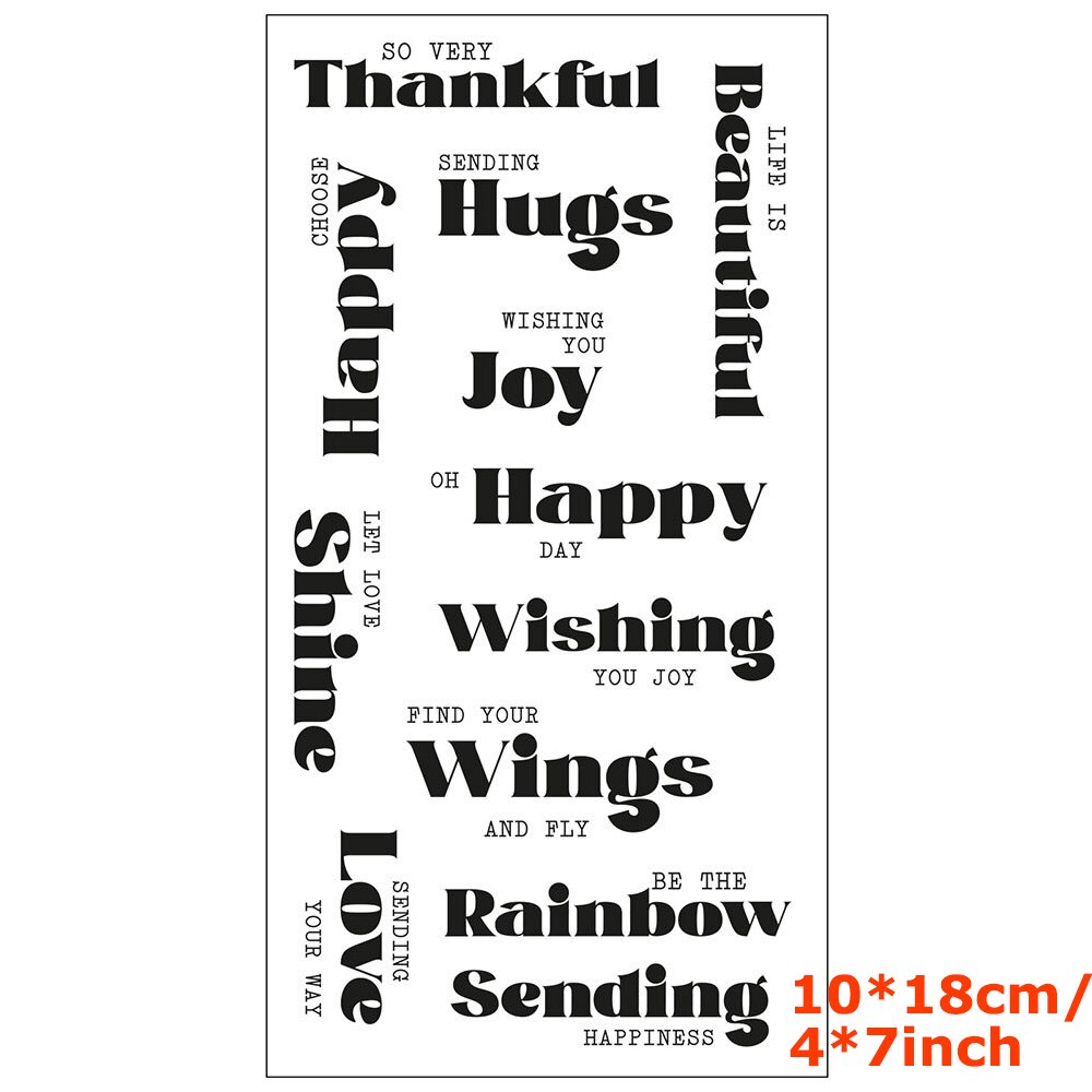 Unique Words Welcome Spring Script Banner Sentence Clear Silicone Stamps Happy Day Wishes Foliage Flower 2022: 5