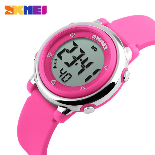 SKMEI Kinderen horloge LED Digitale Sport Relojes Mujer Jongens meisjes Kids Cartoon Jelly Waterdicht Horloges: Pink