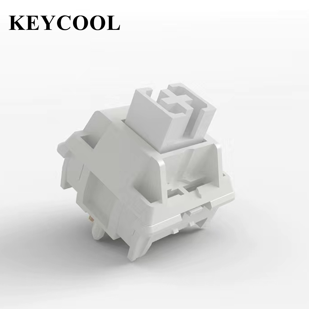 KEYCOOL Walk Snow Switch Biały HiFi 5 pinów 38g Liniowe fabryczne przełączniki smarowania Klawiatura mechaniczna POM MX Switch 21 mm Sprężyna: Niebieski przełącznik