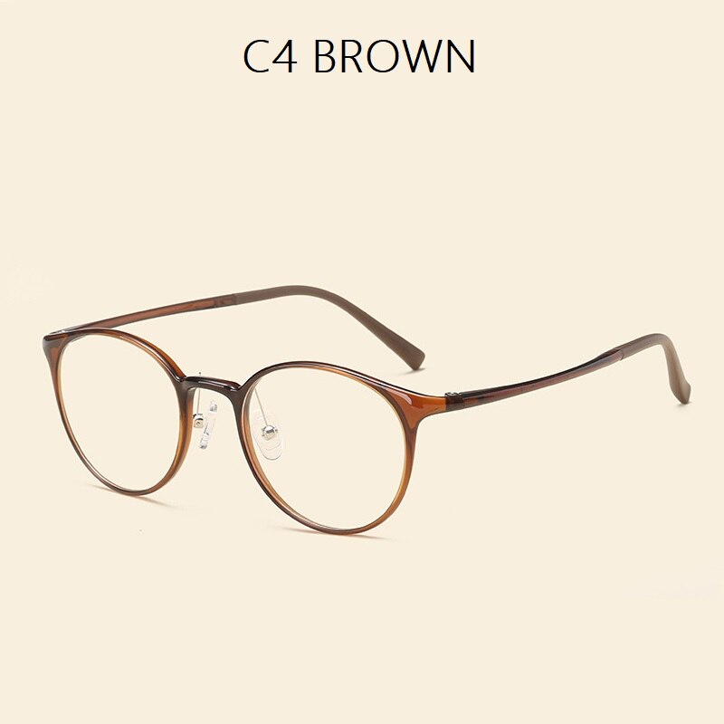 width-138 ULTEM Ultralight 7g Spectacles Frames Art Vintage women and men glasses computer goggles Myopic eyeglasses Frames: C4 BROWN