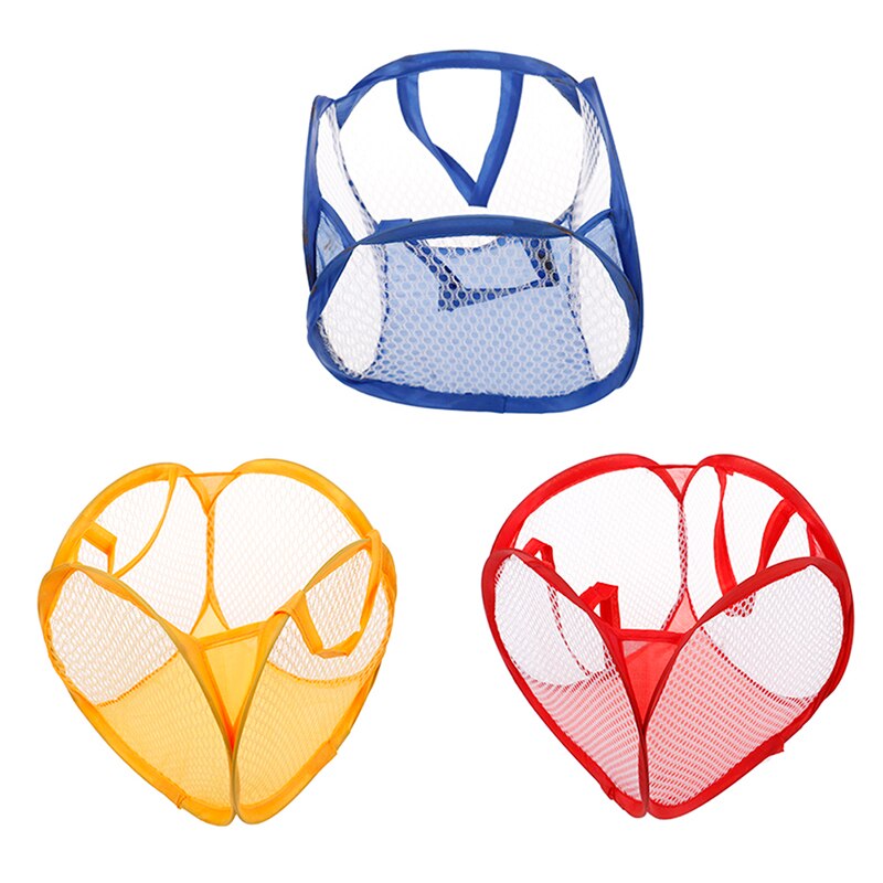 Laundry Basket Pop Up Washing Clothes Bag Foldable Mesh Storage Toy Container Organization Home Storage Household