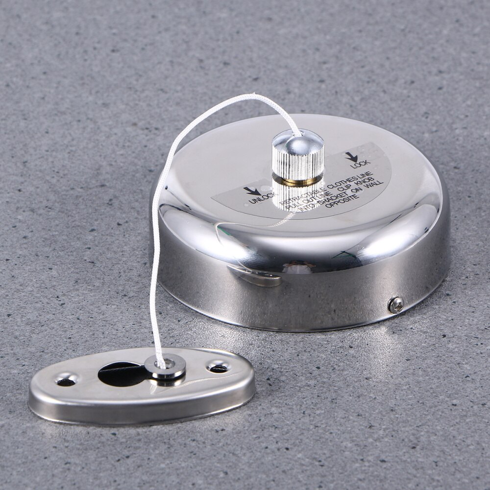 304 Stainless Steel Retractable Single Clothes Line Dryer Laundry Indoor Outdoor