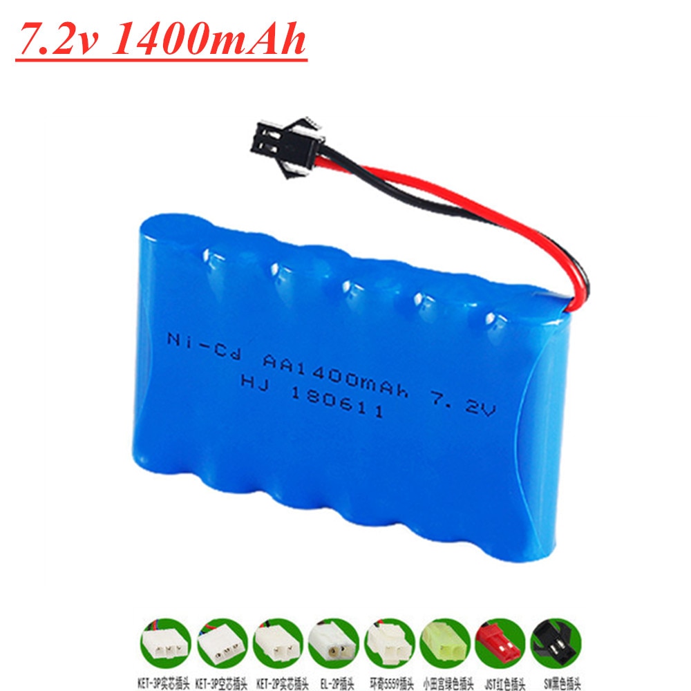 7,2 v 1400mAh Akku Pack Batterie Ni-CD 7,2 v Für Rc spielzeug Auto Tanks Züge Roboter boot Gun Ersatzteile 1 stücke zu 5 stücke