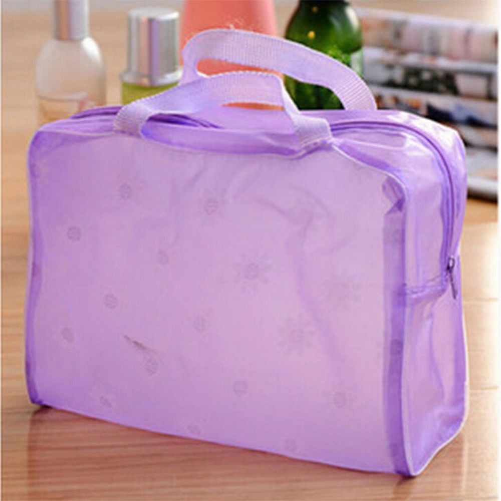 Portátil maquiagem toiletry saco de viagem lavagem cosméticos escova de dentes organizador acessório doméstico íntimo prático à prova dwaterproof água: purpul