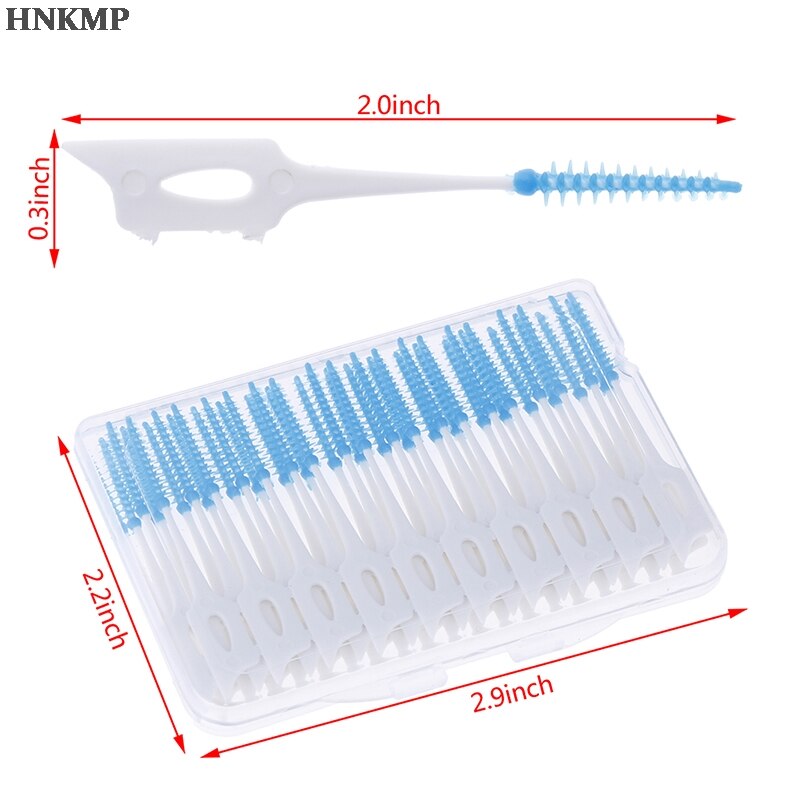 40Pcs/Box Push-Pull Interdental Brush 0.7mm Gum Orthodontic Wire Brush Oral Care