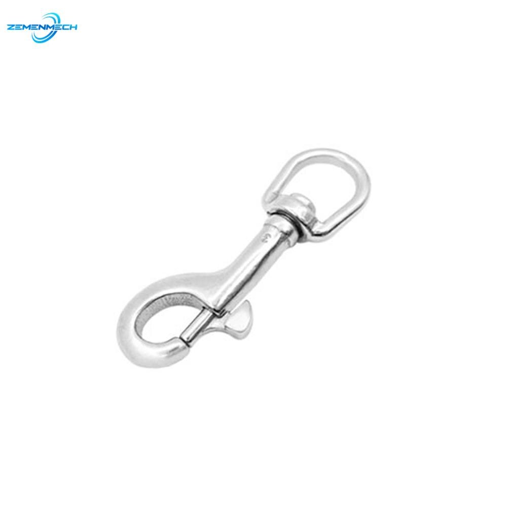 304 Stainless Steel Swivel-Eye Bolt Spring Snap Hook Square Eye Swivel Quick Hook Hiking Camping Carabiner Pet Chains Marine