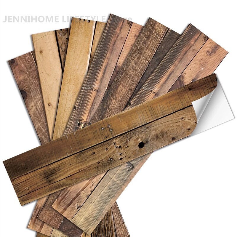 Houten Vintage Grain Stairway Vinyl Vloer Deur Sticker Adhesive Diy Waterdichte Trap Behang Voor Trappen Decal Home Decor