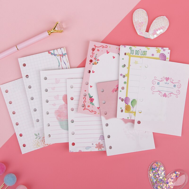 Fromthenon mignon ensemble de papier de remplissage pour A5a6a7 spirale cahiers Kawaii journal recharge Agenda planificateur organisateur noyau intérieur