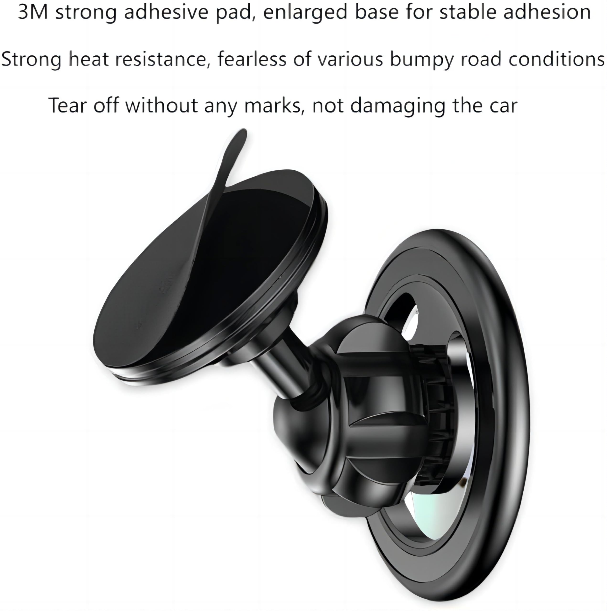 magnetische telefoonstandaard, draaibaar dashboard zwart, montagesteun GPS mobiele beugel in auto voor Macsafe iPhone 15 14 13 12