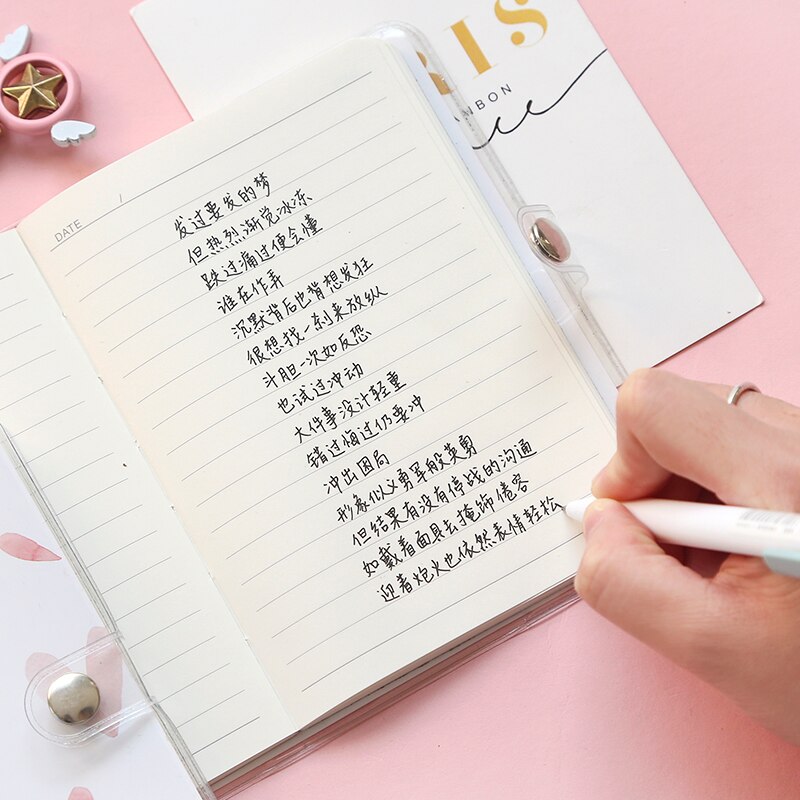 Prinses Dromen PVC Notebook Mini Draagbare Notebook A6 Eenvoudige Pocket Notebook 1 PCS