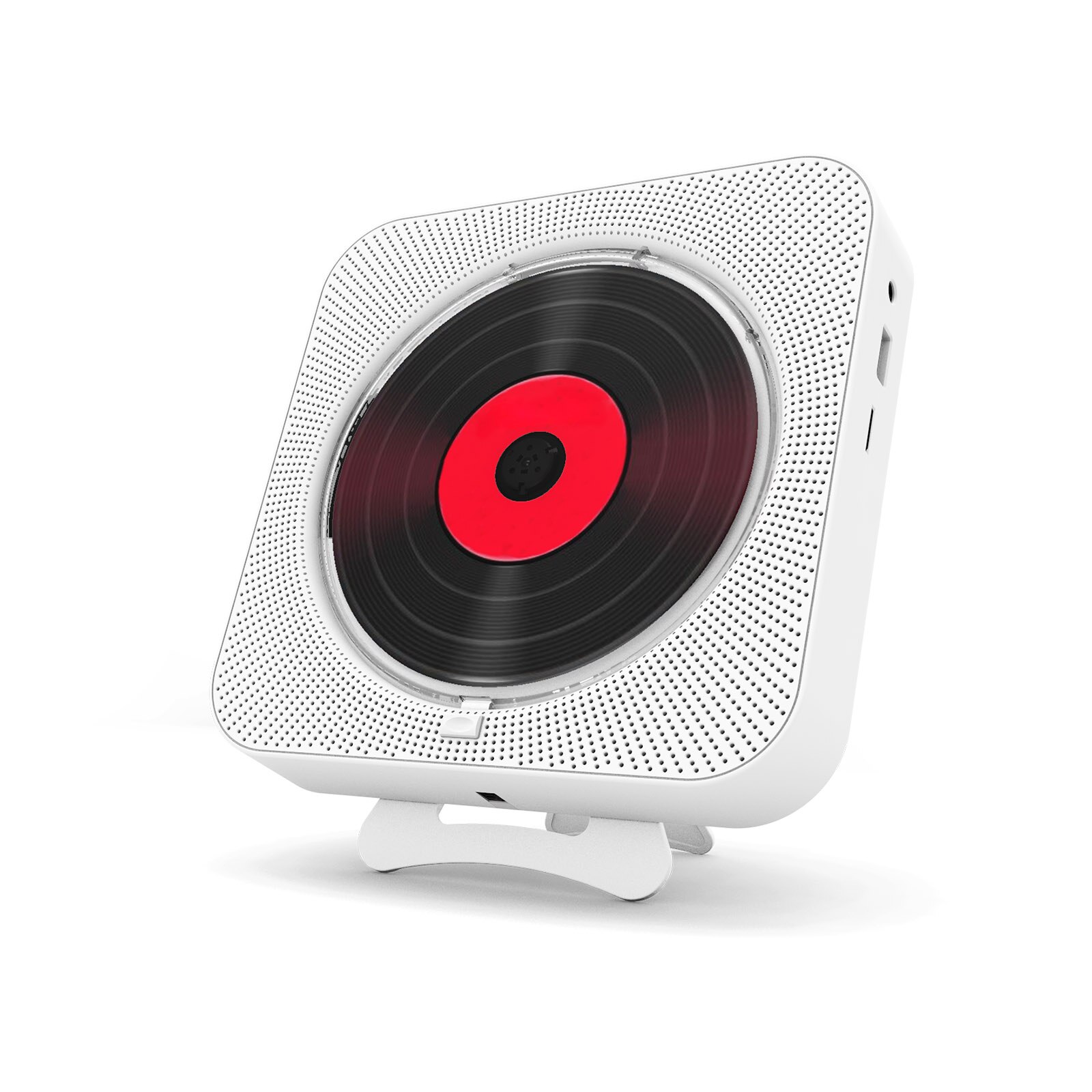 Draagbare Cd Speler Bluetooth Speaker Stereo Cd Spelers Led Screen Wandmontage Cd Muziekspeler Met Ir Afstandsbediening Fm radio