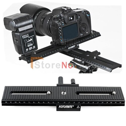 Fotomate LP-02 200mm Palette 2-wege Makro Einstellschlitten Schieberegler Platte 1/4 Schraube für DSLR Kamera