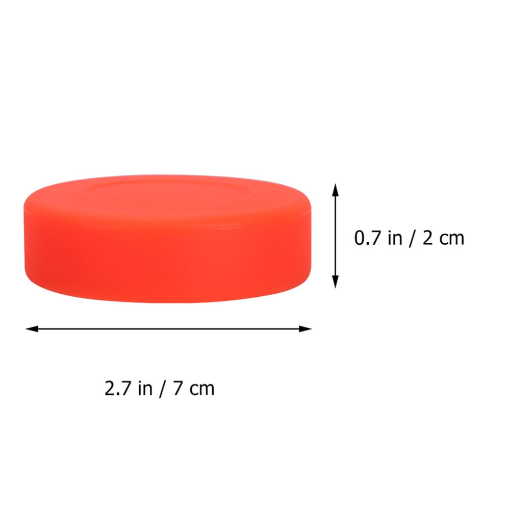 Bolas de Hockey sobre hielo de goma dureza ajustable, suministros deportivos, color naranja, 10 Uds.